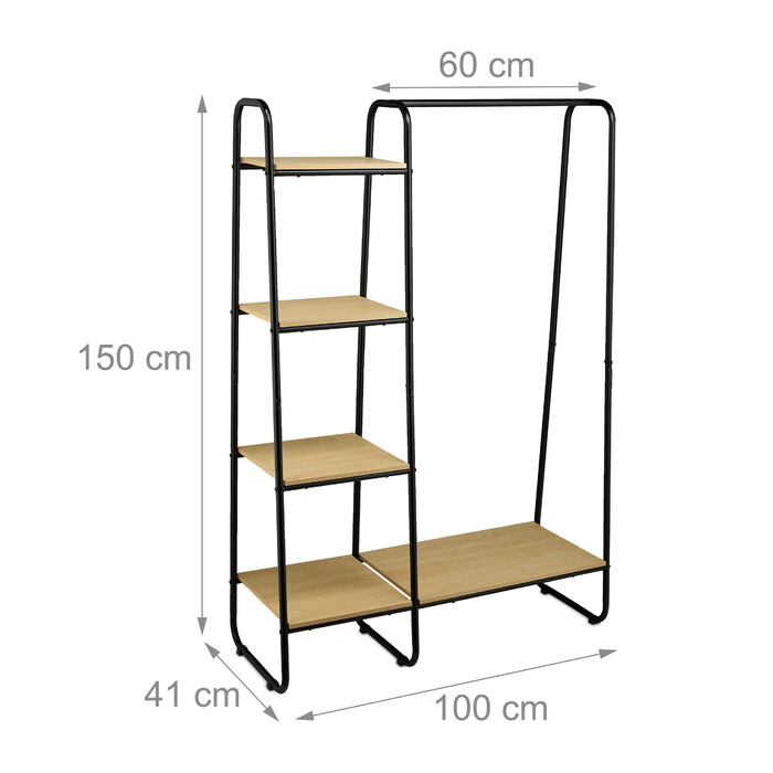 Relaxdays Garderobe mit Regal