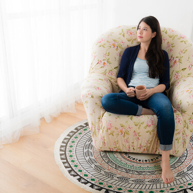 Relaxdays Runder Teppich mit Mandala-Design