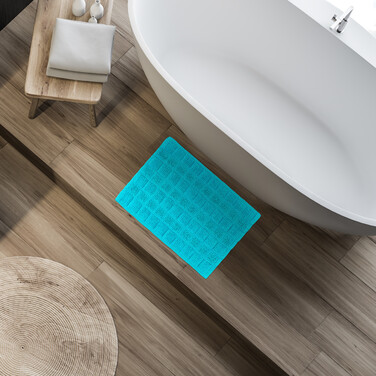 Relaxdays Badematte aus Baumwolle 60x40 cm