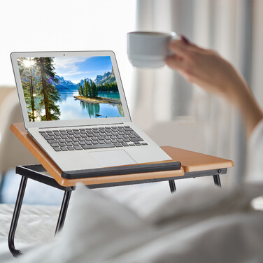 Relaxdays Laptoptisch mit neigbarer Arbeitsfläche