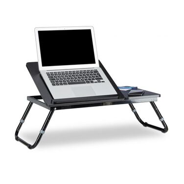 Relaxdays Laptoptisch fürs Bett schwarz