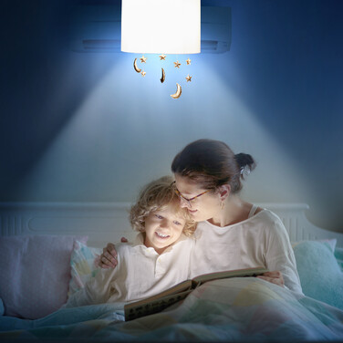 Relaxdays Hängelampe Kinderzimmer Monde & Sterne