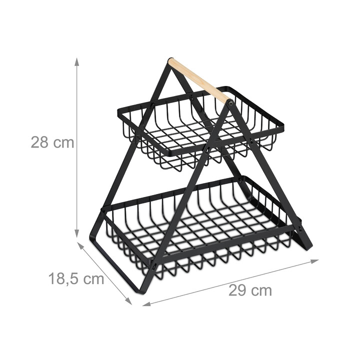 Relaxdays Obstkorb Etagere 2-stöckig