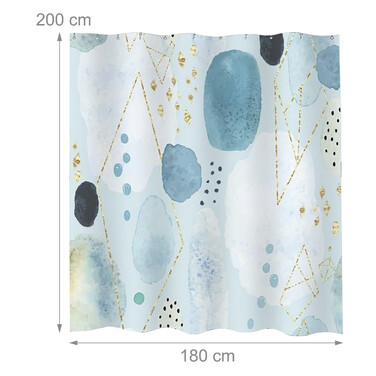 Relaxdays Duschvorhang 180x200 cm mit Motiv
