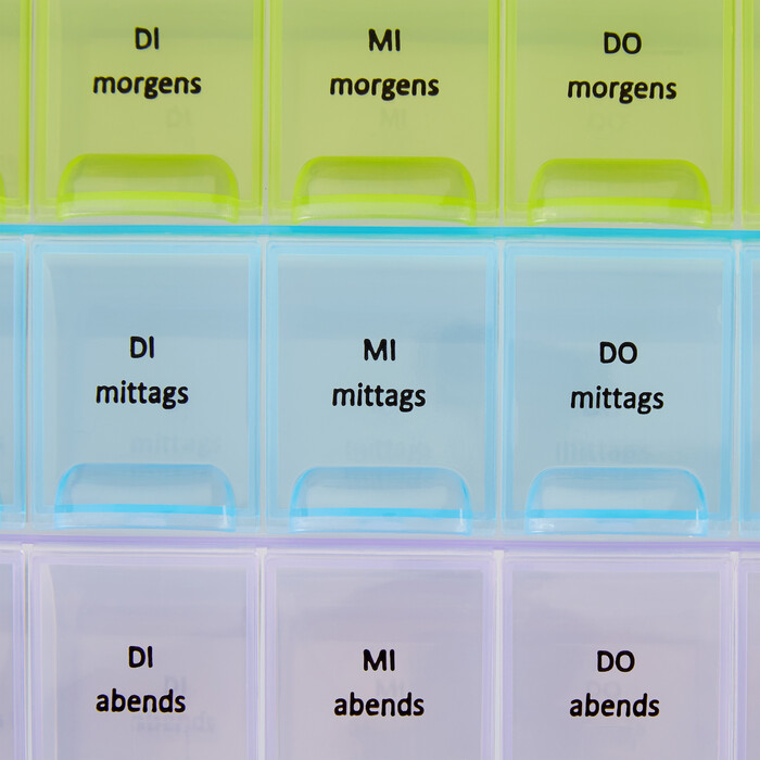 Relaxdays Tablettenbox 7 Tage 3 Fächer