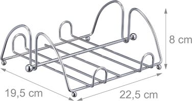 10 x Serviettenhalter, mit Beschwerer, für 33x33 cm Servietten, Edelstahl-Optik, Design Serviettenständer Metall, silber