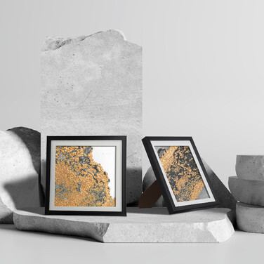 Relaxdays Bilderrahmen 25x25 cm 2er Set