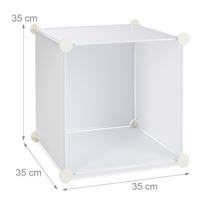 Relaxdays Kleiderschrank Stecksystem 12 Fächer