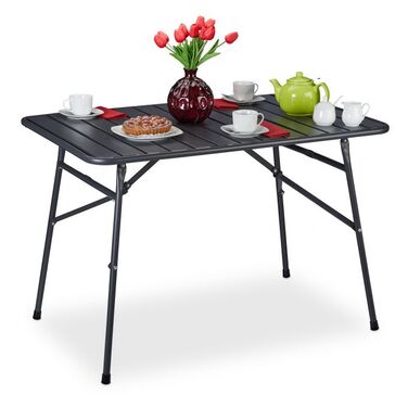Relaxdays Gartentisch klappbar Metall