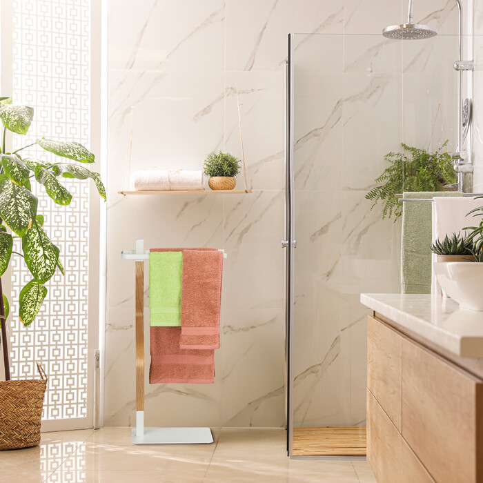 Relaxdays Handtuchständer mit 2 Stangen