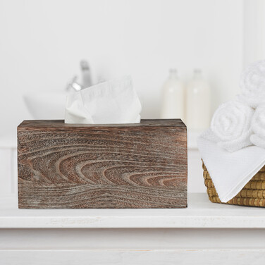 Relaxdays Tücherbox Shabby