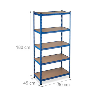 Relaxdays Schwerlastregal 1325 kg blau