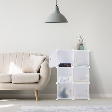 Relaxdays Regalsystem mit 6 Türen