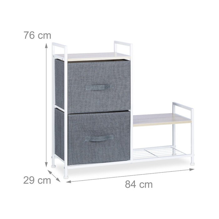 Relaxdays Regalsystem verschiedene Varianten grau