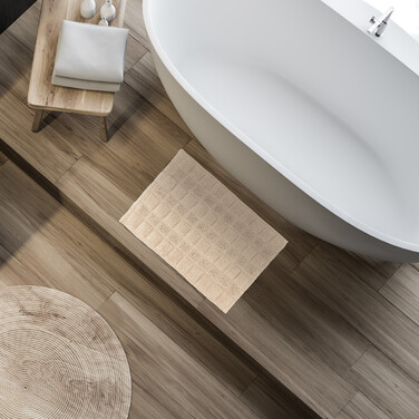 Relaxdays Badematte aus Baumwolle 60x40 cm