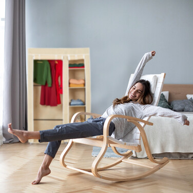 Relaxdays Großer Stoffschrank mit Kleiderstange