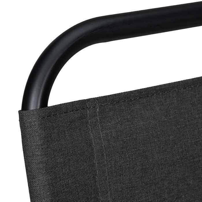 Relaxdays Schwarzer Campinghocker mit Lehne