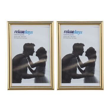 Relaxdays Bilderrahmen 2er Set 10 x 15 cm