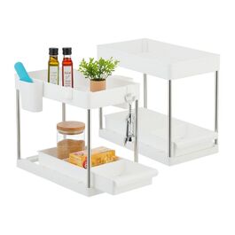Relaxdays Unter Waschbecken Regal im 2er Set