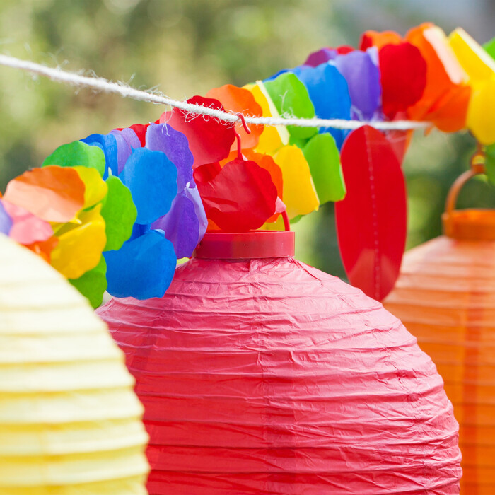 Relaxdays LED Lampions bunt 10 Stück
