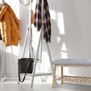 Relaxdays Gepolsterte Schuhbank aus Bambus