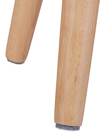 Relaxdays Sitzhocker mit Tischfunktion, Stauraum, 45,5x37 cm, Stoff, Holzbeine, grau/Natur