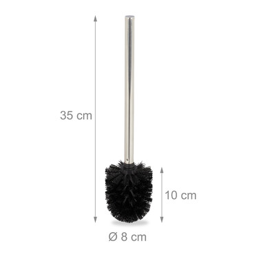 Relaxdays Toilettenbürste 3er Set schwarz