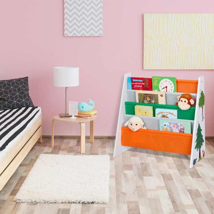 Relaxdays Bücherregal Kinder Waldtiere