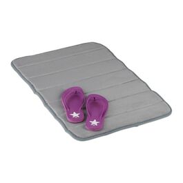 Relaxdays Memoryschaum Badematte in Grau