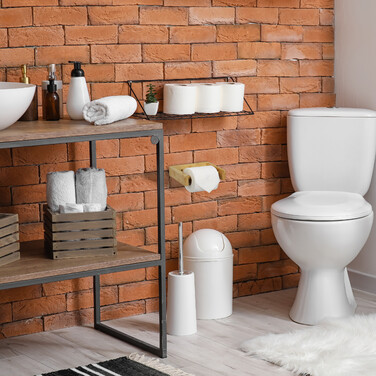 Relaxdays Toilettenpapierhalter Bambus