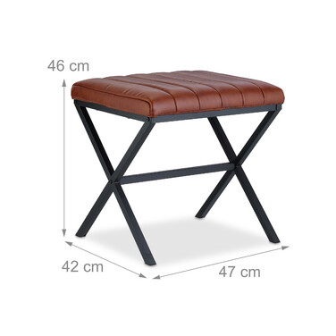 Relaxdays Sitzhocker mit Kunstlederbezug