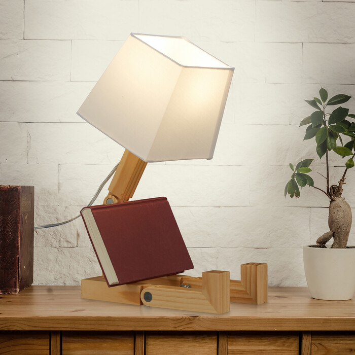 Relaxdays Tischlampe Roboter verstellbar