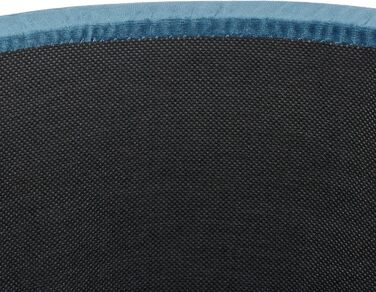 Relaxdays Samthocker mit Stauraum, rund, eleganter Polsterhocker, HxD: 43,5x39 cm, Petrol/Gold