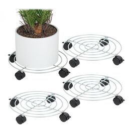 Relaxdays Pflanzenroller 4er Set