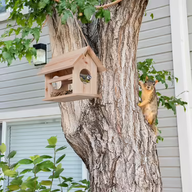Relaxdays Vogelfutterhaus aus Holz
