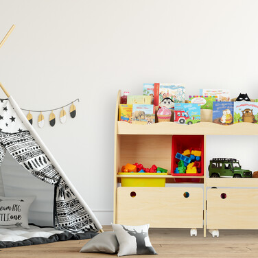 Relaxdays Kinderregal für Spielzeug