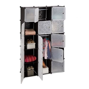 Relaxdays Regalsystem Kleiderschrank 11 Fächer