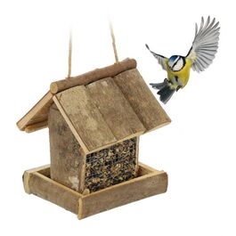 Relaxdays Vogelfutterhaus zum Aufhängen