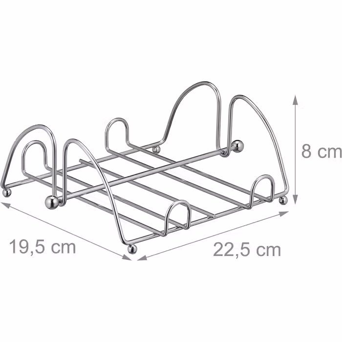 x Serviettenhalter, mit Beschwerer, für 33x33 cm Servietten, Edelstahl-Optik, Design Serviettenständer Metall, silber (4)