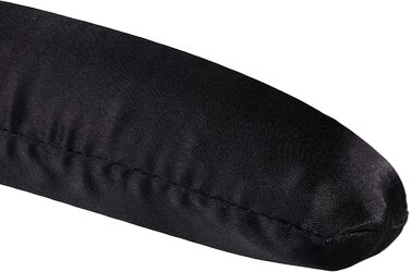 Relaxdays Kleiderbügel Satin,  weich gepolstert, 360° drehbarer Haken, dekorative Schleife, 38 cm breit, (10er Pack, Schwarz)