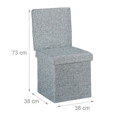 Relaxdays Faltbarer Sitzhocker mit Lehne