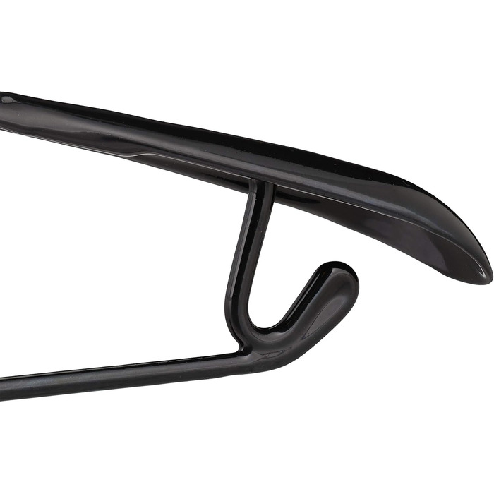 Relaxdays, schwarz gummierte Metall-Kleiderbügel, rutschfest, platzsparend, 44 cm, PVC, 10 Stk.