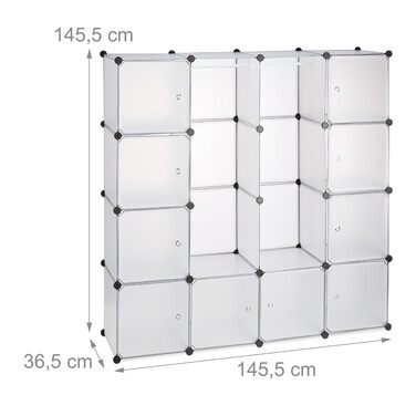 Relaxdays Kleiderschrank Stecksystem 12 Fächer