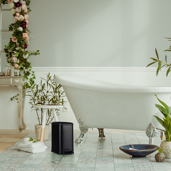 Relaxdays Bad Mülleimer 5 l Softclose