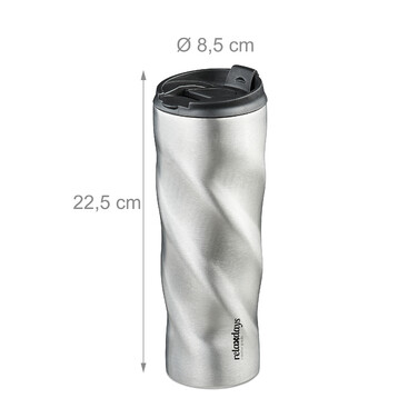 Relaxdays Thermobecher Edelstahl 500ml