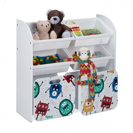 Relaxdays Kinderregal mit Monstern