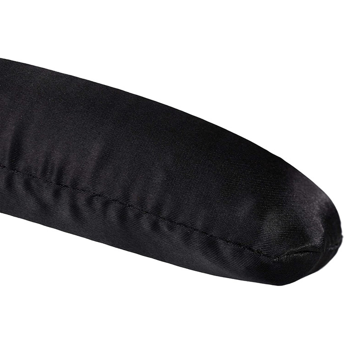 Relaxdays Kleiderbügel Satin,  weich gepolstert, 360° drehbarer Haken, dekorative Schleife, 38 cm breit, (10er Pack, Schwarz)