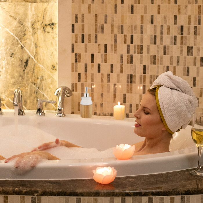 Relaxdays Seifenspender Bambus