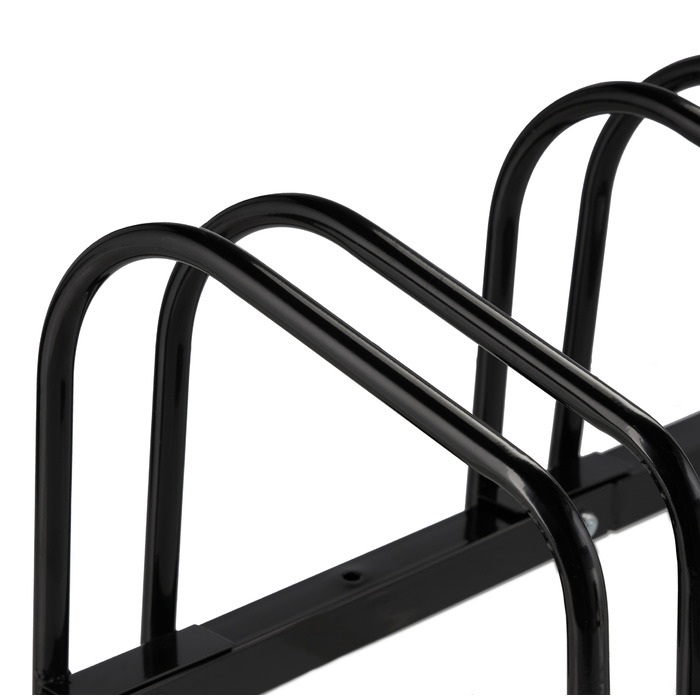 Relaxdays Schwarzer Fahrradständer für 4 Fahrräder