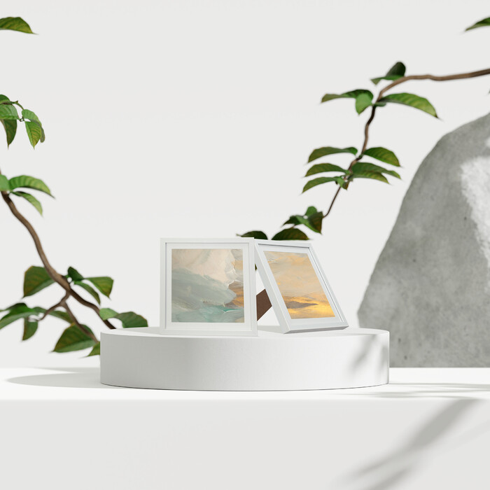 Relaxdays Bilderrahmen 25x25 cm 2er Set